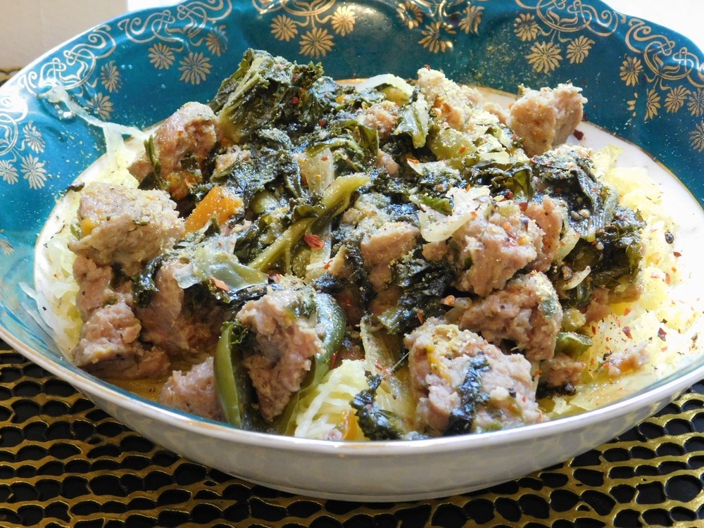 Sausage and Kale Spaghetti Squash of Snels and the City - Recipefy