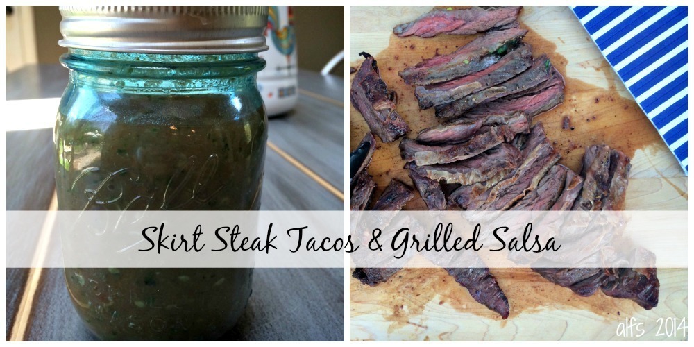 Skirt Steak Tacos with Homemade Grilled Salsa de Courtney Glantz - Recipefy
