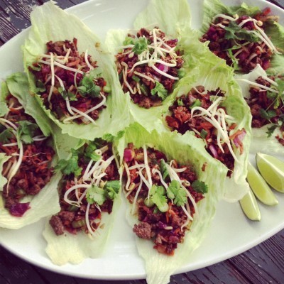 Asian Beef & Vegetable Lettuce Cups de Courtney Glantz - Recipefy