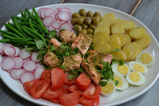 Salmon Nicoise Platter of Courtney Glantz - Recipefy