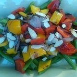 Chilled%20green%20beans%20with%20grilled%20veggies