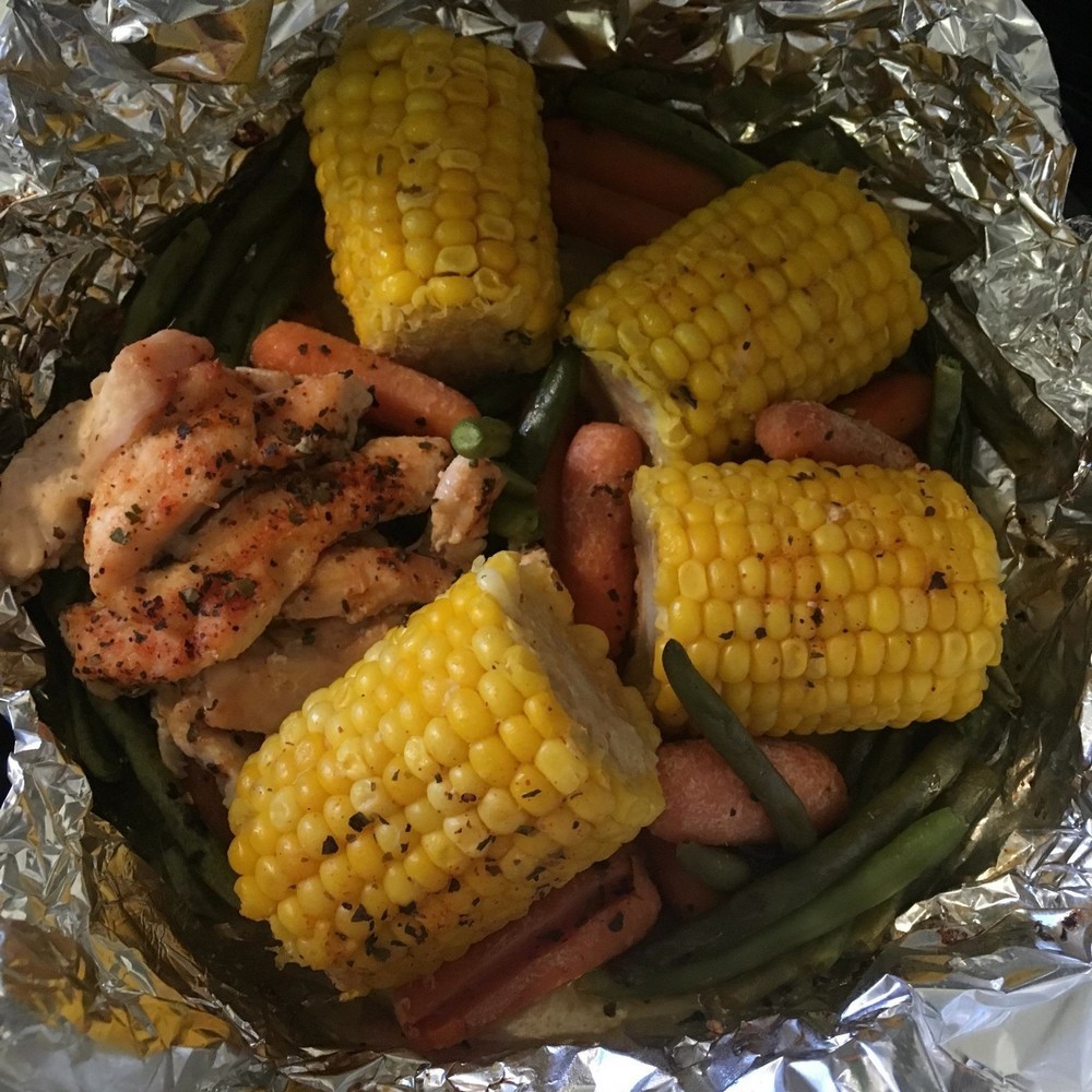 ~ Dinner in a FACK (foil sack!) with white rice ~ de Dee Tarp - Recipefy