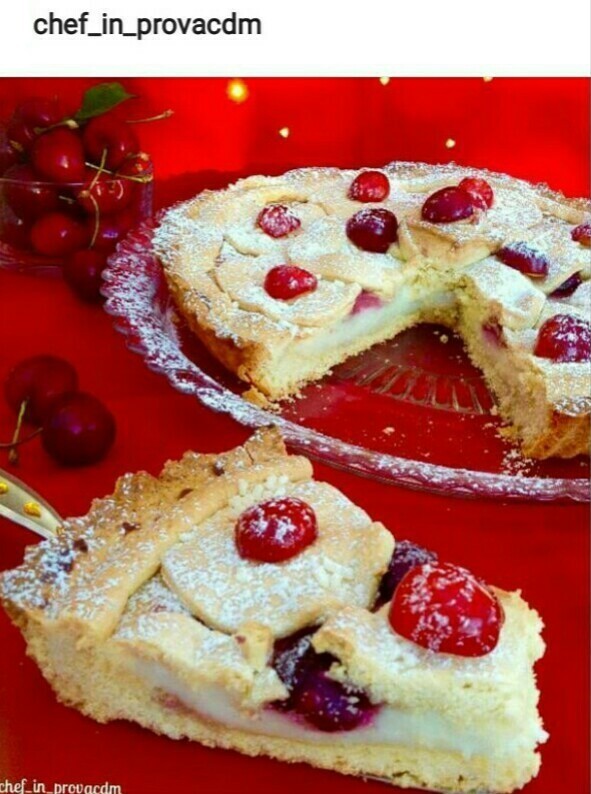 Crostata crema al latte cioccolato bianco e ciliegie di Cuciniamo Chefinprovacdm Carmen - Recipefy