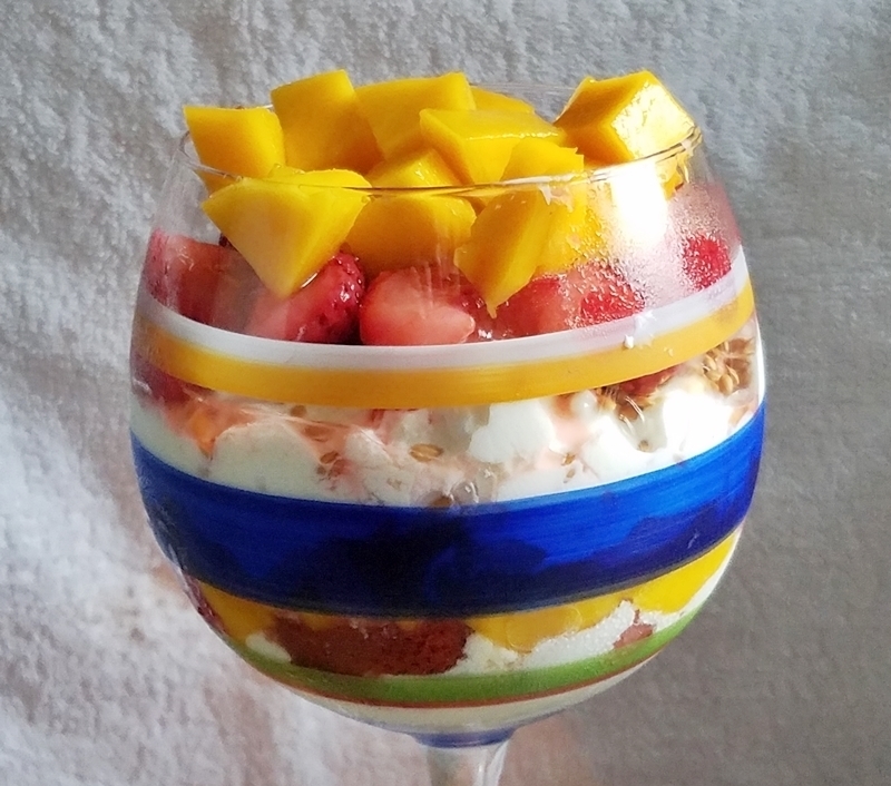 Cottage Cheese Mango Strawberry Salad with Flaxseed of cleanfreshcuisine - Recipefy
