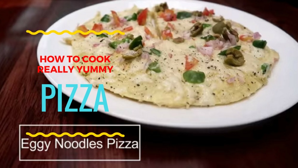 Tasty Noodles Pizza Recipes Indian Style With Egg of Food Land India - Recipefy