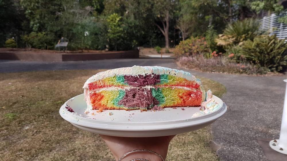 How to make an epic psychedelic rainbow cake of Kayt - Recipefy