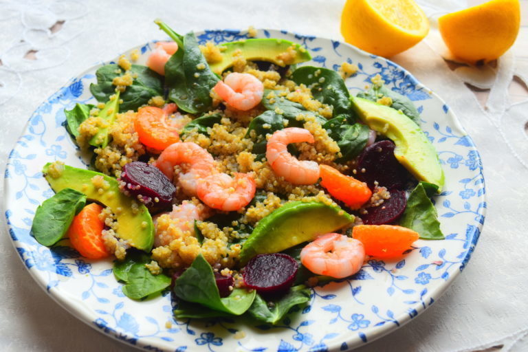 Prawn, Quinoa & Tangerine Salad of MyNutriCounter - Recipefy