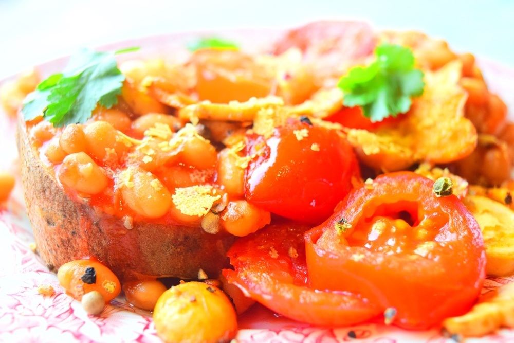 Sweet Potato Toast with ‘Cheesy’ Beans de MyNutriCounter - Recipefy