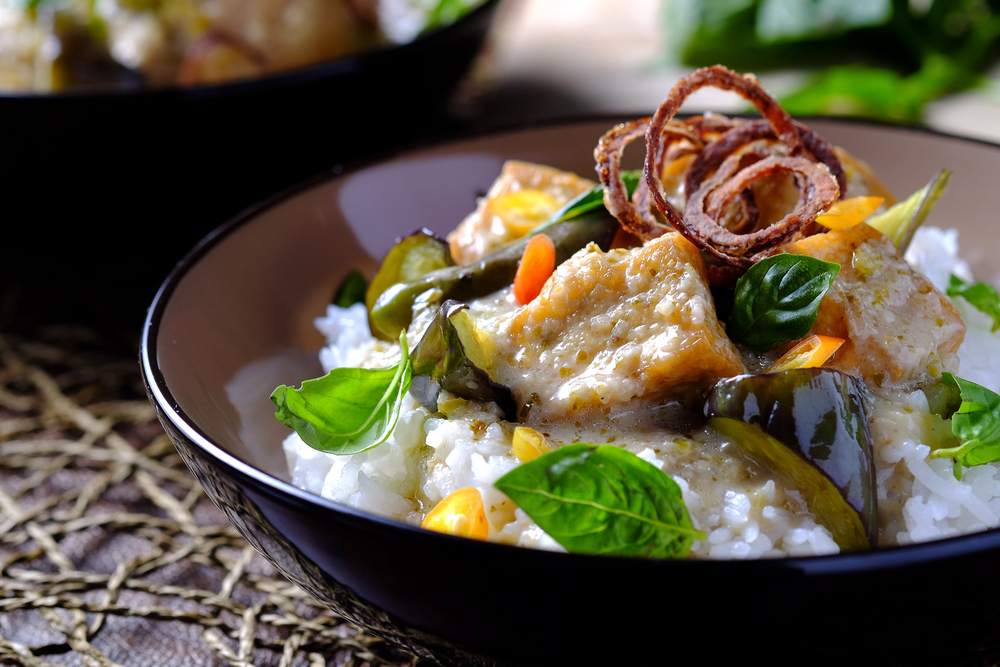 Tofu and Eggplant Green Curry of MyNutriCounter - Recipefy