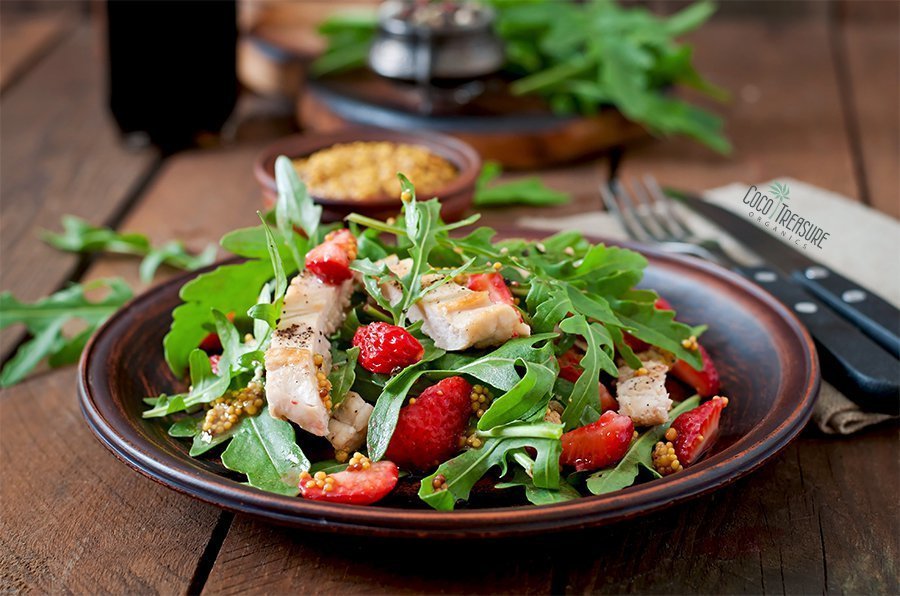 Summery Strawberry Chicken Salad of Coco Treasure Organics - Recipefy