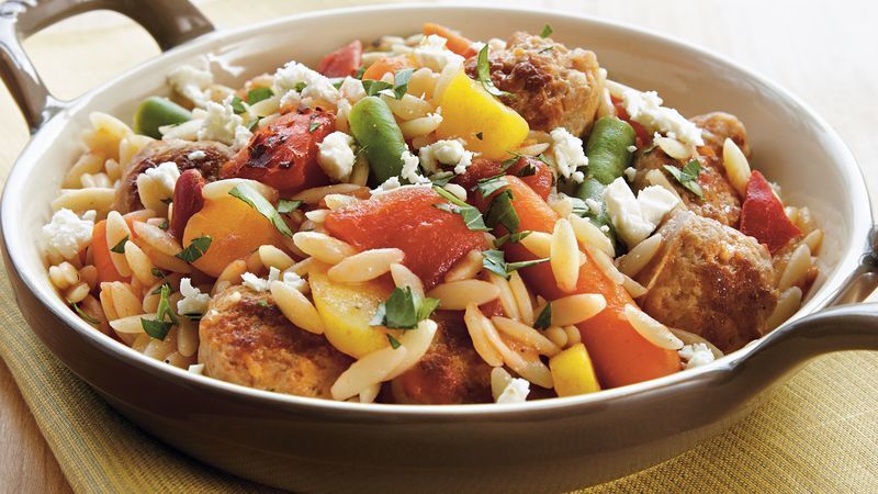 Italian Sausage and Orzo Skillet de Schalene Dagutis - Recipefy