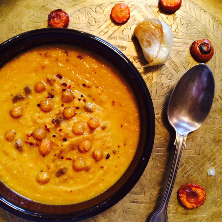 roasted carrot and garlic soup of matt taylor - Recipefy