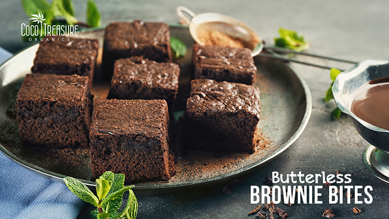 Butterless Brownie Bites di Coco Treasure Organics - Recipefy