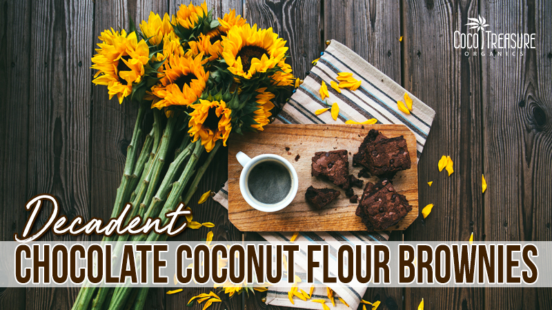 Decadent Chocolate Coconut Flour Brownies de Coco Treasure Organics - Recipefy