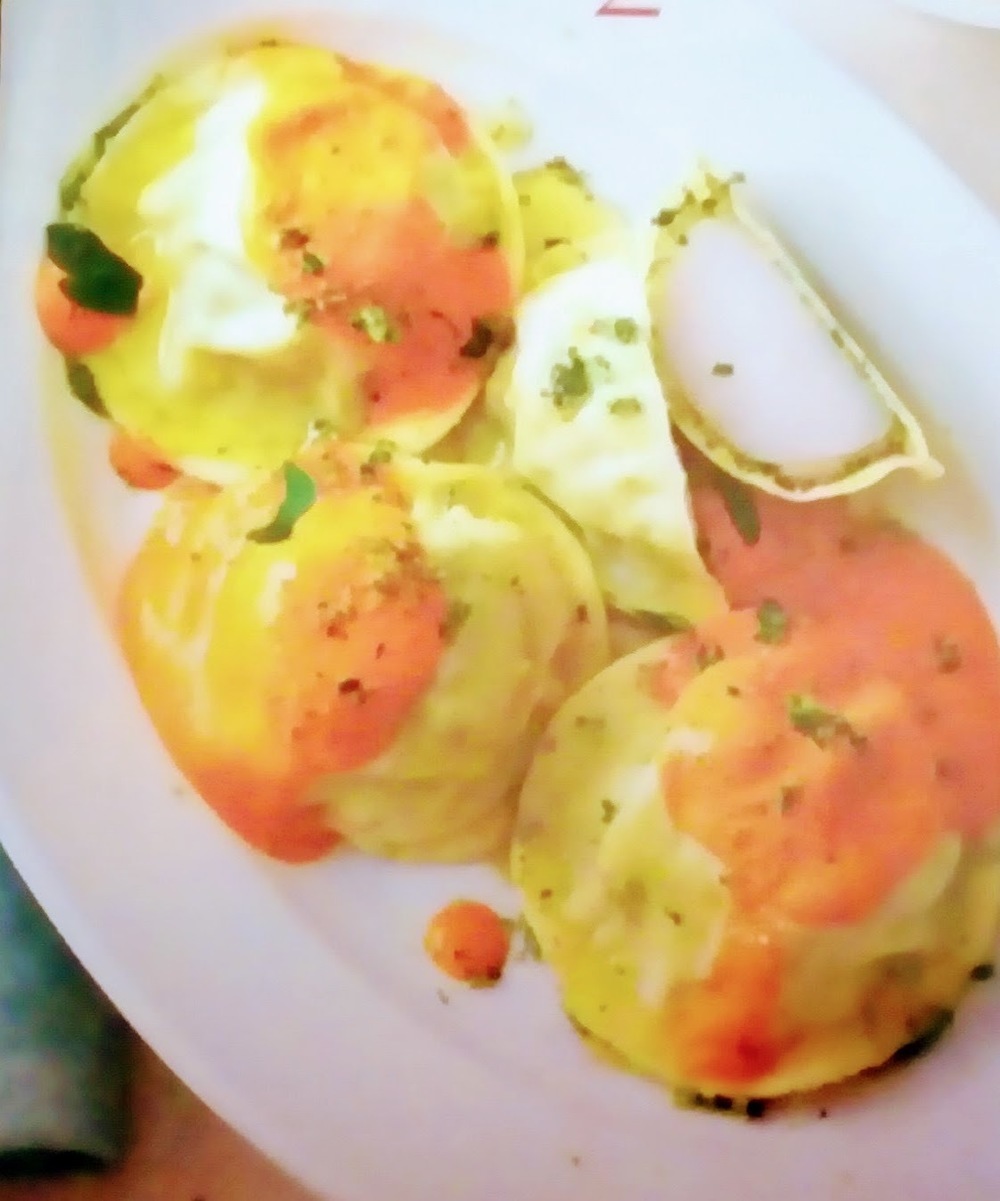 RAVIOLI CON CAPESANTE E SALSA AL POMODORO of Marina Marini - Recipefy