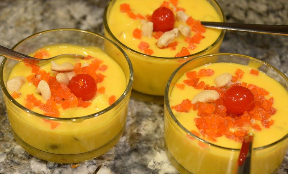 Mango Custard Recipe of Mithra - Recipefy