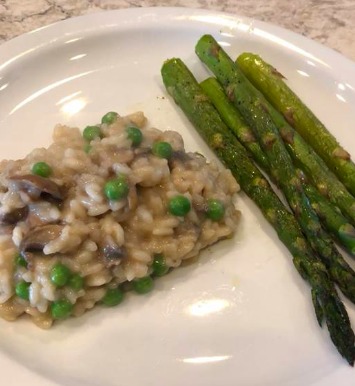 Mushroom and asparagus risotto of Kat Liendgens - Recipefy