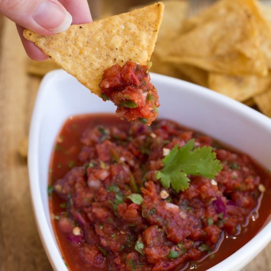 tomato salsa recipe de Grab Your Spork - Recipefy