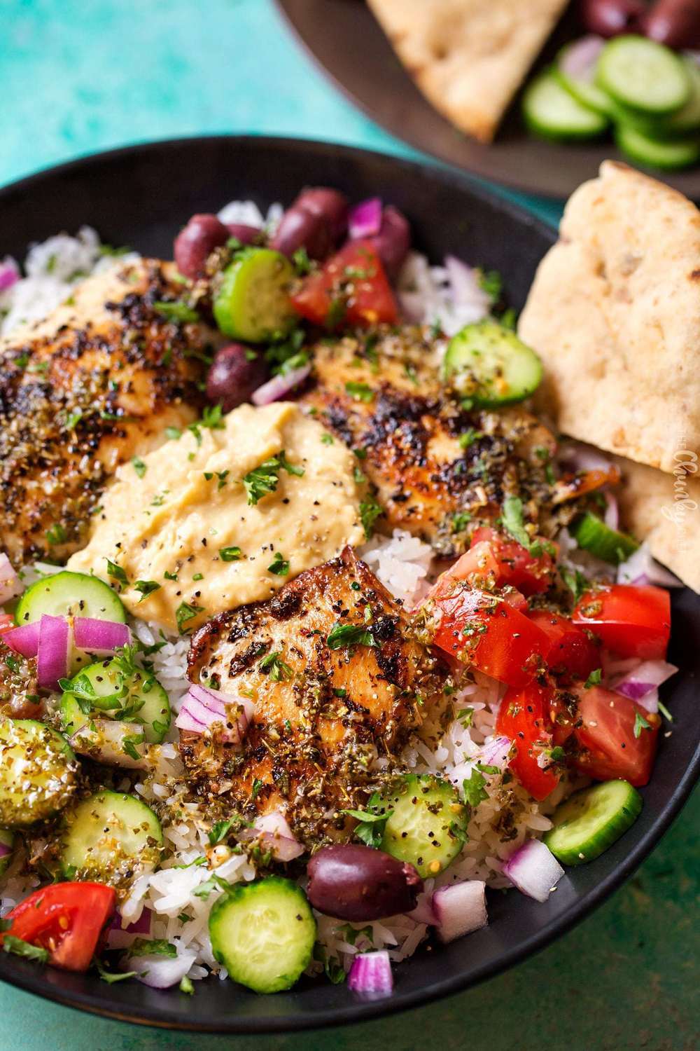 Greek Chicken Rice Bowl de Kelly Barton - Recipefy
