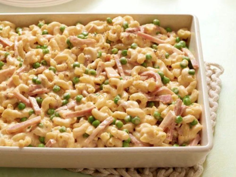 Ham and Pea Mac and Cheese de Schalene Dagutis - Recipefy