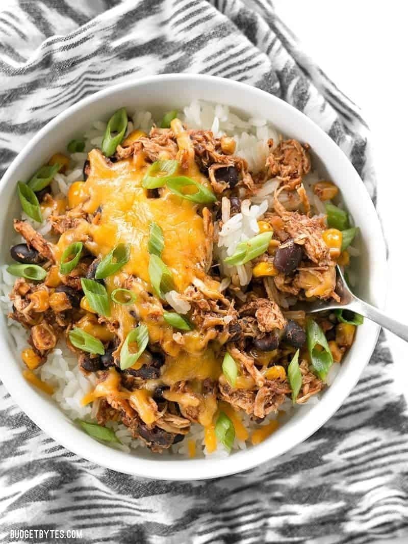 Slow Cooker: Taco Chicken Bowl of Ashley - Recipefy