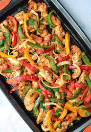 Sheet Pan Chicken Fajitas de Bobby Keillor - Recipefy