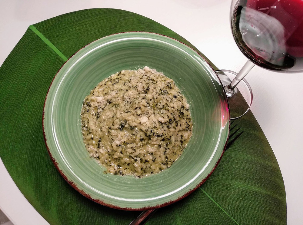 Risotto spinaci e squacquerone of Alessandra Alvisi - Recipefy