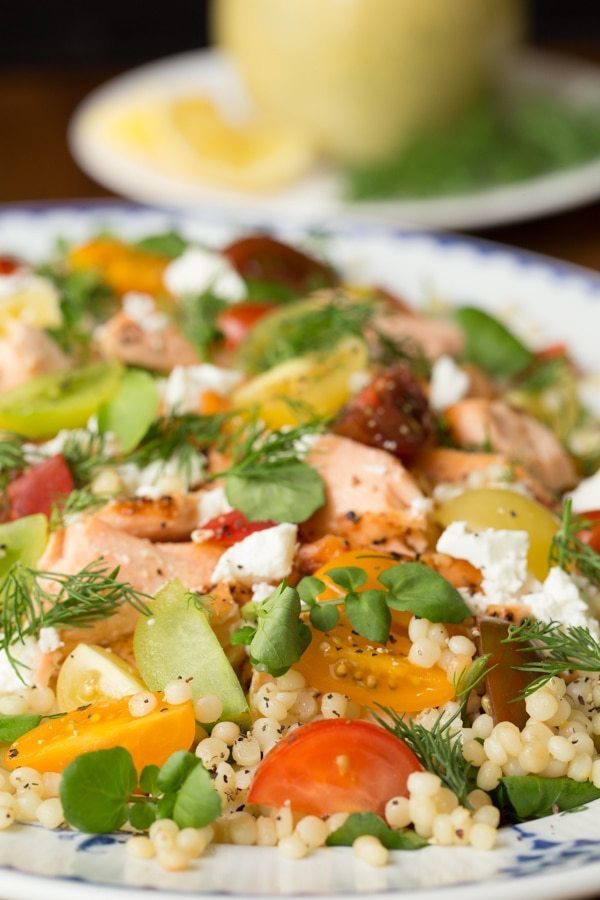 Israeli Couscous Salmon Salad of Kelly Barton - Recipefy